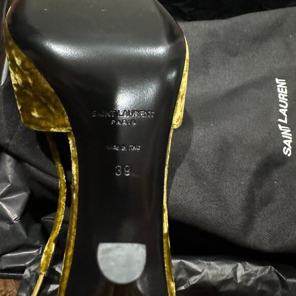 NWT Saint Laurent dream velvet sling back sandal. Size 39 - Picture 9 of 9